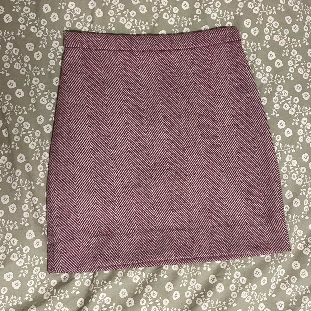 J Crew 100% Wool Herringbone Skirt